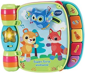 VTech - Super Livre Enchanté des Baby Loulous Bleu, Livre Interactif Bébé - 6 /36 mois - Version FR