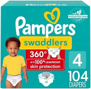 Pampers Swaddlers 360 Pull-On Diapers, Size 4, 104 Count for up to 100% Leakproof Skin Protection and Easy Changes