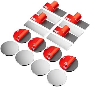 8 Pack (4 Pack Rectangle & 4 Pack Rotundity) Magnetic Cabinet Door Catch, Ultra Thin Cabinet Door Magnets, Adhesive Drawer Magnets to Stay Closed, Stainless Steel Cabinet Latch Easy Install