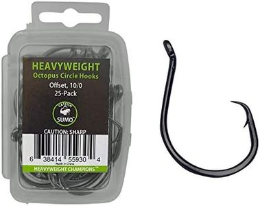 Heavyweight Catfish Hooks - Offset Octopus Circle Hooks - 25 Pack (10/0)