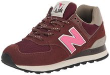 New Balance Unisex 574-v2 Lace-up Sneaker, Brown/Pink, 8.5 UK