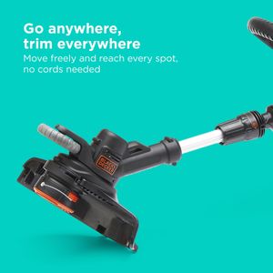 BLACK+DECKER Cordless Grass Trimmer 28cm – POWERCONNECT Strimmer
