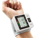 Blood Pressure Monitor - Wrist Accurate Automatic High Blood Pressure Monitors Portable LCD Screen with Storage Case and Adjustable Cuff Powered by Battery -Black