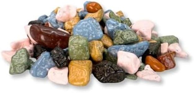 Chocolate Rock Candy Coated Pebble Shaped Pieces Bulk Bag - 25 lb (Approx. 1750 pieces)