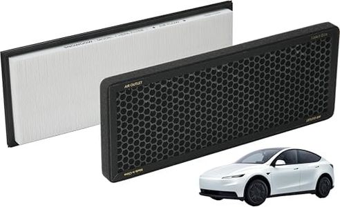 Tesla Model Y Front Trunk HEPA Carbon Air Filters Kit - (2x HEPA filters and 2x Carbon filters per package) - 4 packs per package with installation tools