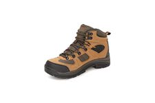 Nevados Klon Mid Hiking Boots for Men, Water Resistant, Multi-Terrain Lug Pattern, Comfortable & Weather Proof Structure Rubber Traction Outsole Cradled Footbed, Brown, 7 UK