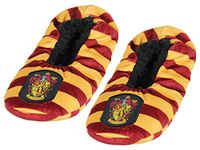 Harry Potter Gryffindor House Crest Striped No Slip Sole Slipper Socks