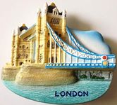 WitnyStore Tiny Tower Bridge in London England Western Europe Tourist Attractions Resin Refrigerator Magnet Traveler Souvenir Gift Memento 3D Fridge Magnets