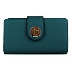 Julia Buxton Vegan Leather Super Wallet Bee, Teal