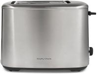 Morphy Richards Equip 2 Slice Toaster, Defrost and Reheat, Browning Controls, Variable Wide Slots, Removable Crumb Tray, 800W, Stainless Steel, 222067, Brushed