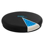 Sojoy iGelComfort Deluxe Gel Swivel Seat Cushion Featured with Memory Foam (15.5X15.5X2.5)