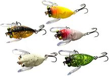 Topwater Bass Lures Fishing Bionic Tackle Wobbler Snakehead Bass Lure 5pcs Freshwater Crank baits 6.0g/5cm Floating isca Artificial Hard Plastic Bait