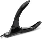 Jeffers Pet Nail Trimmer Large Hole Black – Guillotine Clippers for Dog, Cat, Puppy & Small Animal Grooming – Stainless Steel Blade, Non Slip Grip, Pet Grooming Tool for Home & Travel