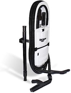 InterVac Design Corp InterVac Garage Vacuum Cleaner for Workshop, 1 Gallon Garage Vacuum Wall Mounted, Stretch Hose Shop Vacuum for RVs, Boats, Cabins and Utility Rooms, GarageVac (White)