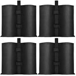 4 Packs Canopy Weight Bags, 1680D Oxford Cloth Heavy Duty Gazebo Sandbags, 112 LBS Gazebo Tent Sand Bags for Pop up Tent, Sun Shelter, Patio Umbrella Stand, Pool Ladder (Black)