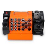 VEVOR 3-20mm End Mill Grinder Sharpener, Drill Bits Sharpener, Lip Relief Angle & 95°-135° Point Angle Adjustable Drill Bit Re-Sharpener, Portable Sharpening Machine with 18 Collets, CBN & SDC Wheel