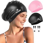 2 Pack Large Swim Caps for Long Hai