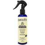 PURA D’OR Argan Oil Heat Shield Protectant Spray (8oz / 237mL) Infused w/ Organic Argan Oil: Protect up to 450º F from Flat Iron & Hot Blow Dry. Leave-In Conditioner: Define & Shine Dry & Damaged Hair