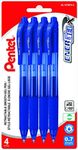 Pentel EnerGel-X Retractable Liquid Gel Rollerball Pen, Everyday Writing, Office Supplies, School Supplies, 0.7mm Medium Point, Blue Ink, BL107BP4-C, 4 Pack