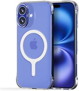 MOFT Invisible Case for iPhone 16 Case, Clear MagSafe Phone Case, Dual Cutouts Frame Design with Bare-Device Feel, Anti-Yellowing Ultra-Thin Strong Magnetic Protective Phone Cover, Clear