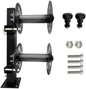 Heavy Duty Double Welding Cable Reel, Welding Reels for Leads, Black Double Side Swivel Base 10" Reel, Suitable for use with 150 ft of 1/0 Cable and 125 ft of 2/0 Cable, 6-Yr Service.