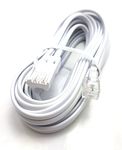 MainCore 5m long BT to Modem RJ11 Cable Lead for Modem, FAX, SKY, Telephone, Phone Plug, BT Socket 2 wire (Available in 2m, 3m, 5m, 10m) (5m)