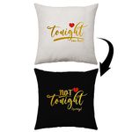 Bridal Shower Gifts Pillow Cover Funny Couples Anniversary Wedding Gifts for Bride Bachelorette Ball Gifts for Bride, Reversible Throw Pillow Cover for Couch Decoration (Tonight or Not Tonight)