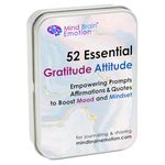 52 Essential Gratitude Attitude: Journal & Conversation Cards to Boost Mood & Mindset - Empowering Prompts, Self-Help Affirmations, and Insightful Quotes - by Harvard Educator for Kids & Adults