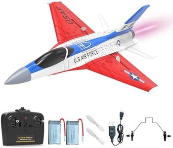 VOLANTEXRC RC Plane RC Jet F-16 Fighting Falcon 2.4GHz Remote Control 2 Channel RC Airplane Fighter Ready to Fly with Cool Lights, for New Player, Kids and Adults (762-4)