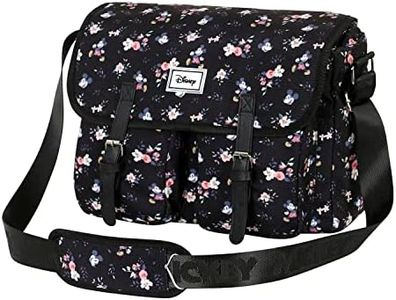Disney Mickey Mouse Nature-Bolso Satchel Grande, Negro, 36 x 25 cm