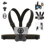 NEEWER Chest Mount Harness for Action Camera, Adjustable Hand Free Chest Strap Compatible with GoPro Hero DJI Osmo Android, Magnetic Chest Mount for POV Video Vlog, GP18