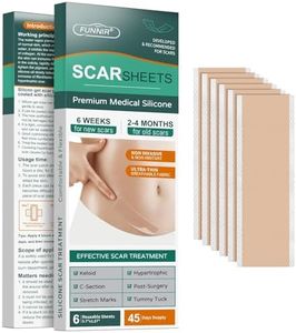 EDICON Scar Removal Tape Scar Removal Sheet Strips for C-Section, Acne Scars, Tummy Tuck, Keloid and Surgical Scars, Reusable Medical Grade Silicone Scar Tape, Get Scars Away Painless Reusable (Silicone Scar Removal Sheets)