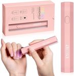 AILLSA Flash Cure Light for Gel Nails, Handheld LED Nail Lamp Mini Nail UV Light Cordless Gel Lamp Fast Drying Portable Single Finger Gel Light for Gel Nails (Pink)