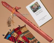 Native American Cedar Flute Pack -Wolf & Bag