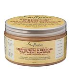 SheaMoisture Jamaican Black Castor Oil Strengthen & Restore Hair Treatment Mask -Sulfate- Free Deep Conditioner with Shea Butter & Peppermint – Repairs & Strengthen Damaged, Curly Hair 335 ml