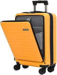 Tydeckare 20 Inch Carry On Luggage with Front Pocket for 15.6" Laptop, 21.65 * 15.35 * 7.87" Suitable for Airplane Overhead Bin, Lightweight PC+ABS Hardshell with YKK Zipper, with TSA Lock, Orange