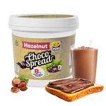 Pure Temptation Chocolate Spread with Cocoa | Hazelnut Chocolate Cream For Bread, Smoothies, Fudge, Cakes, Choco Shakes, Sandwich, Roti and Fruits | 100% Vegetarian, Protein-Rich Pack of 1-1 Kg