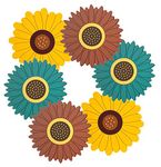 WOODTULA Silicone Trivet Mat Set of 6 - Trivets for Pots & Hot Dish - Trivet Mat for Hot Pots Cup Mat Coasters - Kitchen Decor Mats (Set of 6, Big, Multi)