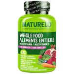 NATURELO Whole Food Multivitamin for Women 50+ (Iron Free) with Vitamins, Minerals, & Organic Extracts - Supplement for Post Menopausal Women Over 50 - No GMO - 120 Vegan Capsules