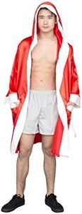 Halloween Costume Boxing Robe with Hood Custom Personalized Cosplay, Red
