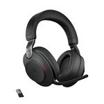 Jabra Evolve2 85 Wireless PC Headset with Charging Stand – Noise Cancelling Microsoft Teams Certified Stereo Headphones With Long-Lasting Battery – USB-A Bluetooth Adapter – Black