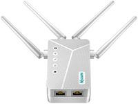 Fastest WiFi Extender Signal Booster for Home - Up to 10,000 sq.ft Coverage, Easy Set Up WiFi Repeater | Ultra-Stable Wireless Internet Booster w/Ethernet Port | Long Range 4-Omnidirectional Antennas