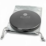 Magnifying Compact Mirror for Purses, 1x/10x Magnification – Double Sided Travel Makeup Mirror, 4 Inch Small Pocket or Purse Mirror. Distortion Free Folding Portable Compact Mirrors (Black)