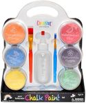 DIY Sidewalk Chalk Paint Set - Non-Toxic, Washable Powdered Chalk - Simply Mix in Water and Use a Paintbrush to Create Colorful Artwork on the Sidewalk or Chalkboard, For Kids Ages 5+