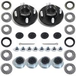 iBroPrat 2 Sets Trailer Hub Kit 4 Bolt 4, Trailer Axle Kit for 2000 lb 4 Lug Trailer Hub Fits 1" and 1-1/16" Spindle with Extra Dust Cap and Rubber Plug