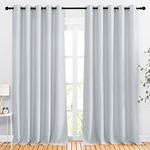 NICETOWN Patio Door Curtain Vertical Blinds, Grommet Room Darkening Curtain Thermal Drape Extra Long Sound Dampening for Living Room/Bedroom (Greyish White, W66 x L102, 1 Panel)