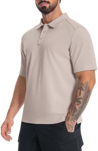 VisionTac Men's Tactical Polo Shirts Short Sleeve Athletic Golf Outdoor Lightweight Performance Sports Shirt