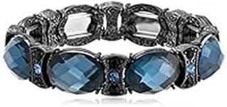 1928 Jewelry Black Tone Blue Stretc