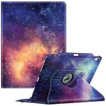 Fintie Rotating Case for iPad Air 13-inch (M2) 2024 with Pencil Holder - 360 Degree Swiveling Protective Stand Cover with Auto Wake/Sleep, Galaxy