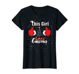 This Girl Loves Christmas Funny Cute Xmas Gift Girls Kids T-Shirt